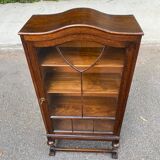 19th century English Regency solid wood display cabinet