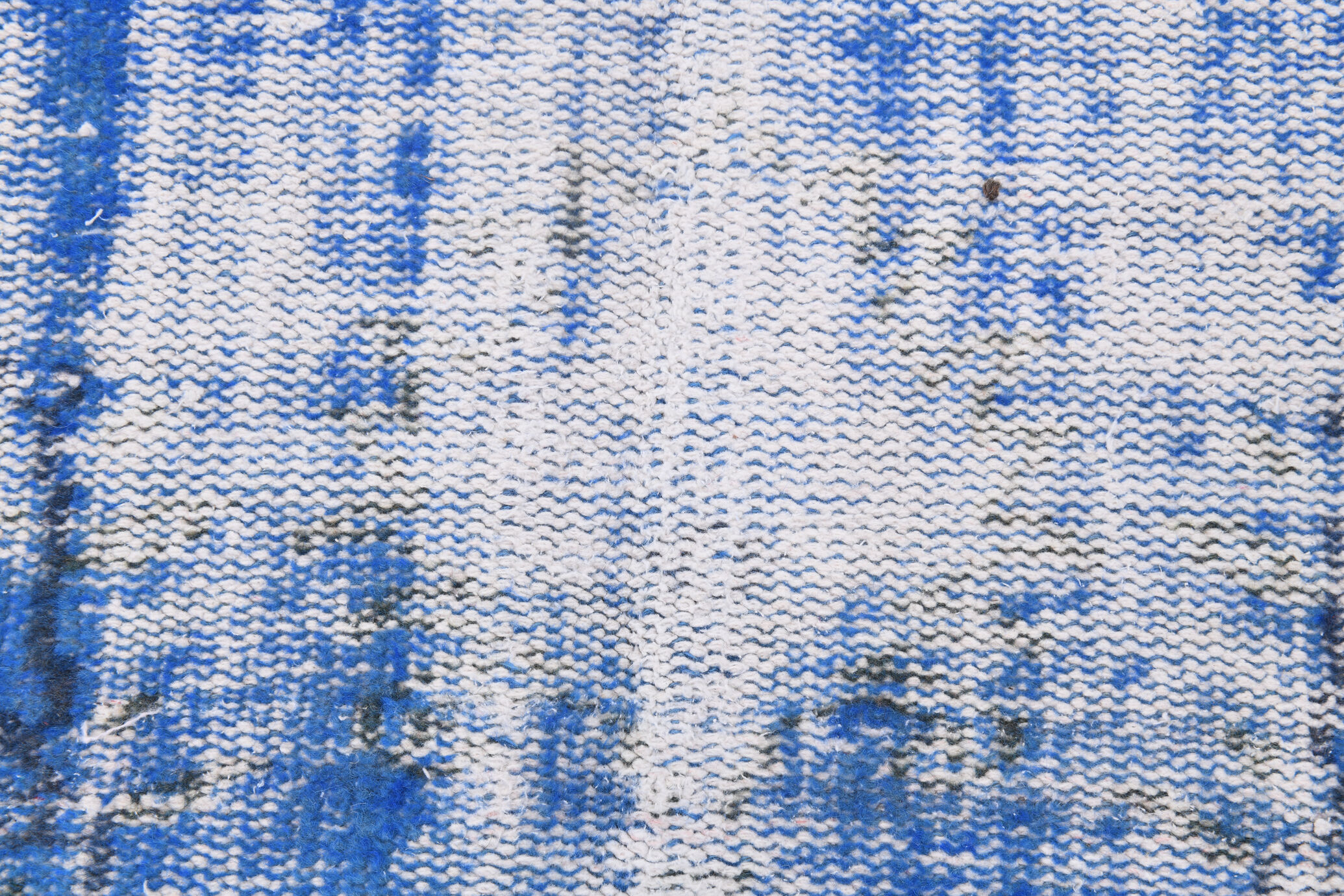 5x8 Faded Blue Handmade Wool Turkish Tapis Rug, 243x148Cm