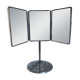 Vintage 1940s barber's triptych mirror with beveled base - 40 x 35 cm