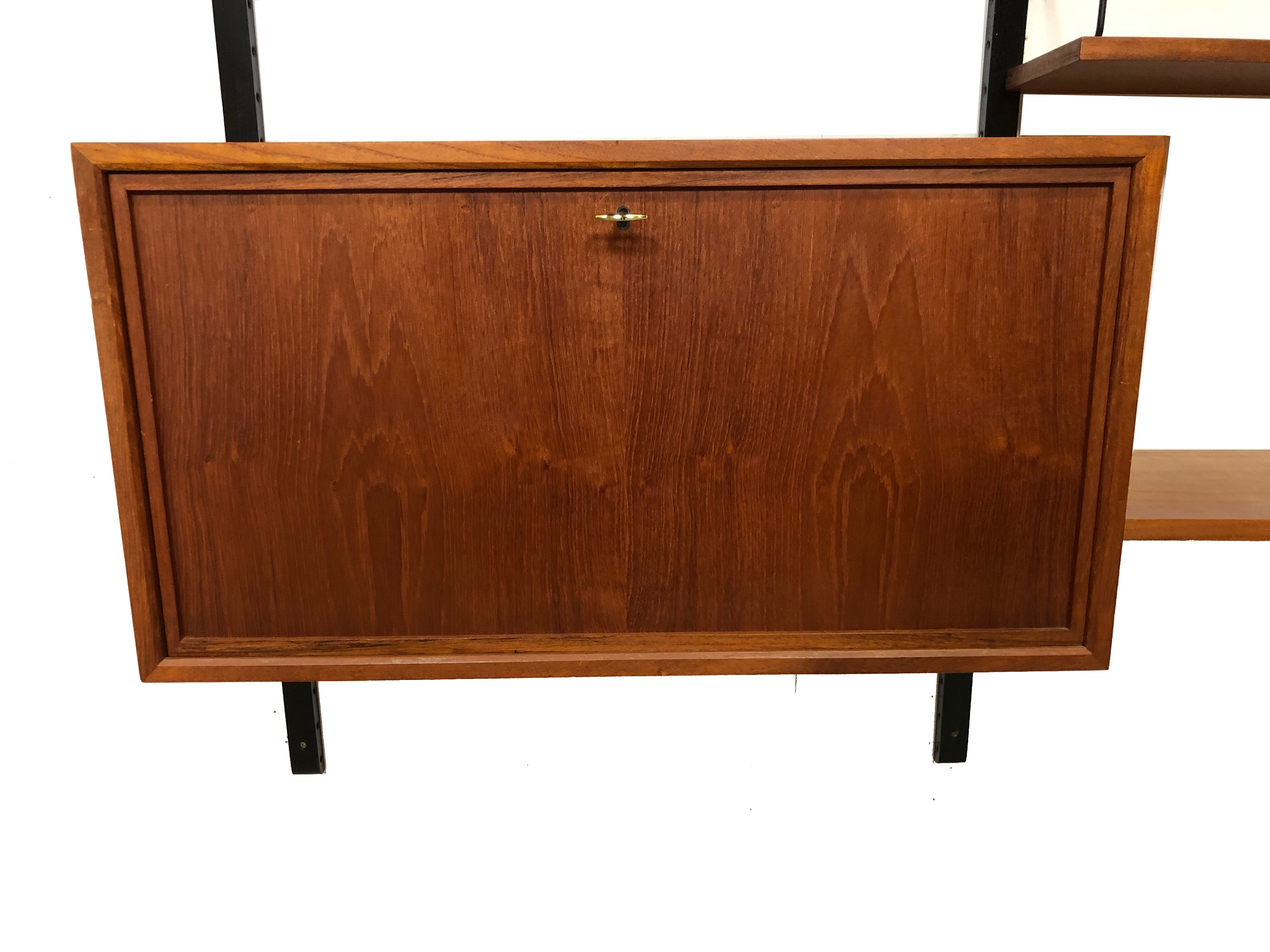 Vintage Poul Cadovius Royal System Wall Console