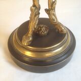 Oil lamp with engraved globe in Napoleon III style