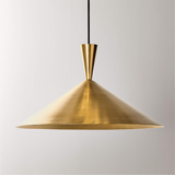 Polished cone pendant light