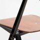 Vintage Pyramid chair with armrests by Wim Rietveld, oak and black