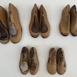 Lot d'embauchoirs (ou formes à chaussures de cordonnier) anciens