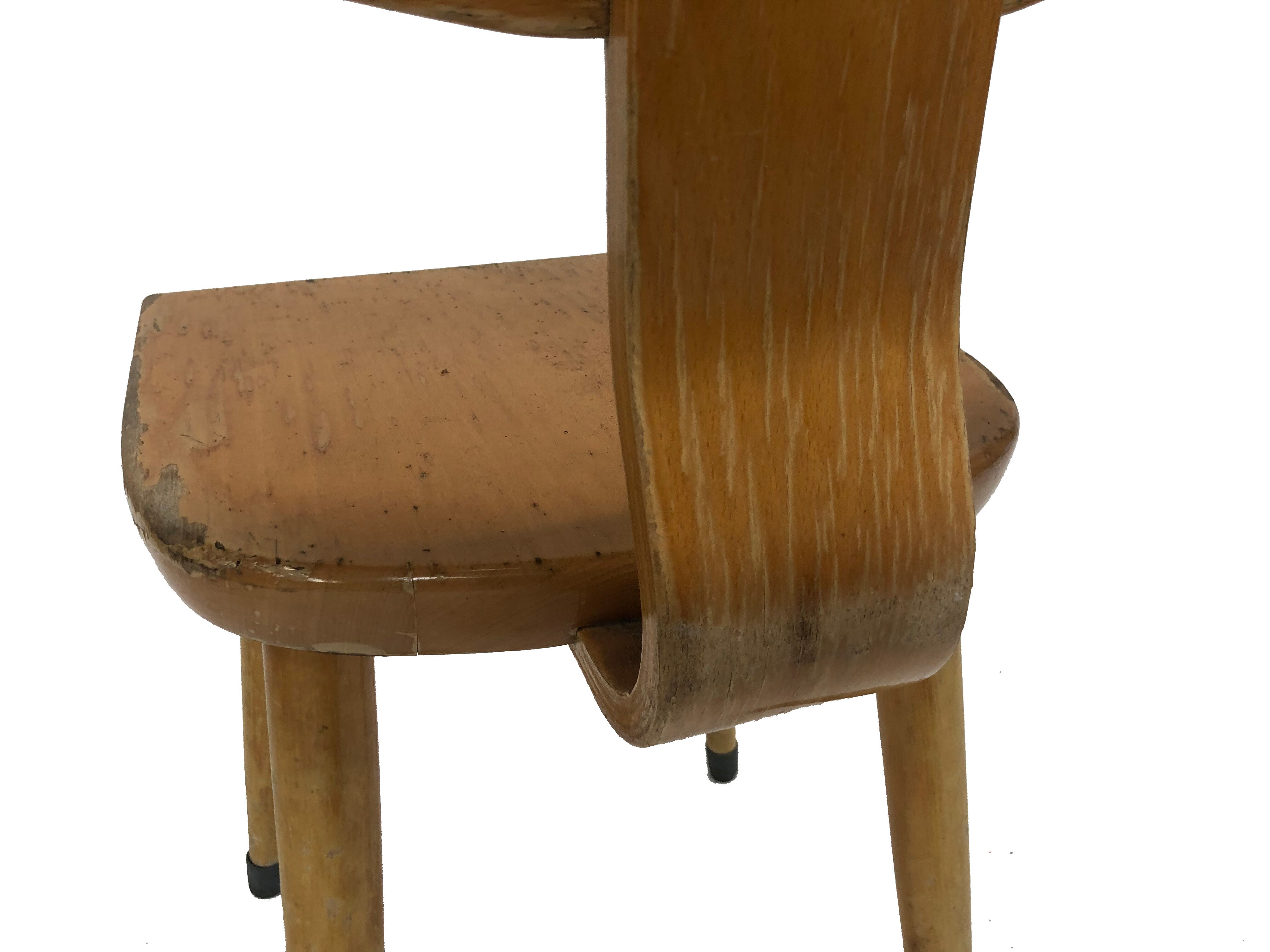 Vintage school chair netherlands 1960s model teacher