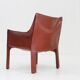 Fauteuil Cassina Cab 414 de Mario Bellini en cuir bordeaux Ital