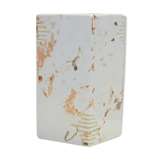 White square vase of pink spots from Denmark