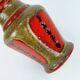 Vintage 1960s 70s vase u-keramik model 593/30 red brown green black wgp