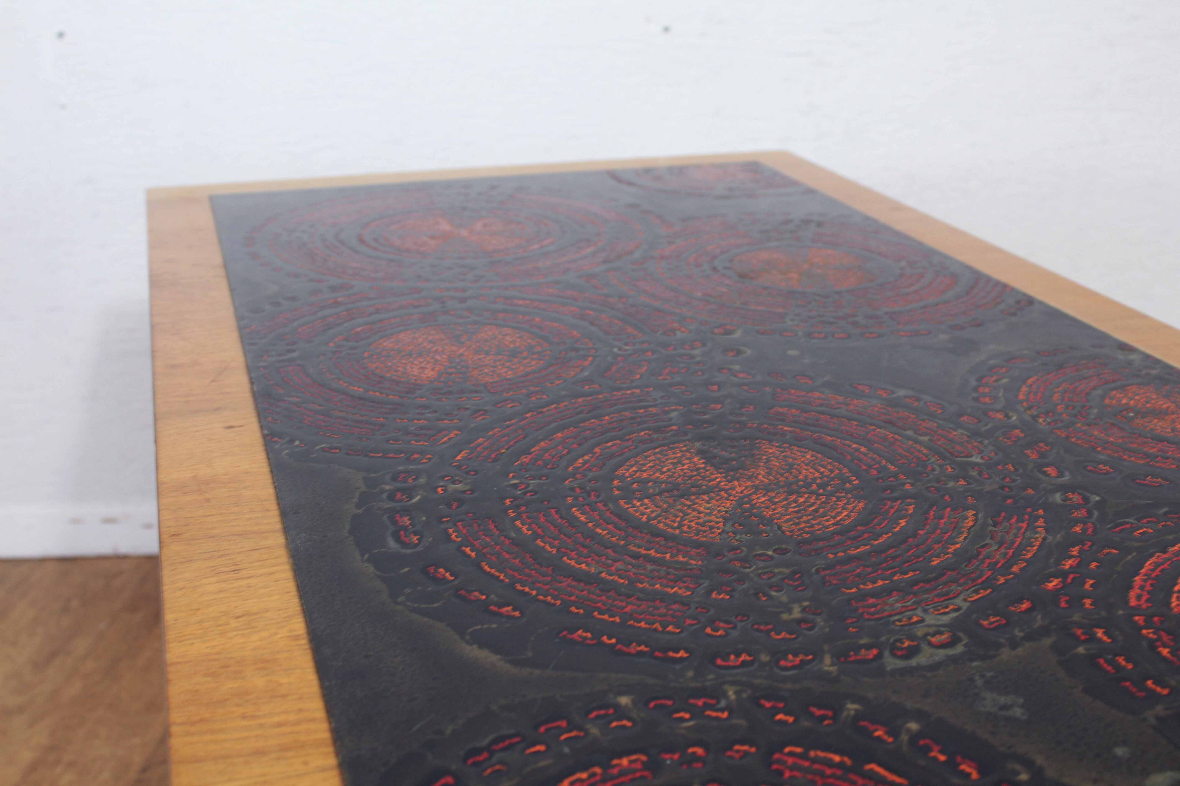 1970s rise and fall coffee table