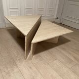 Table basse Up & Up travertin Italie 1970s