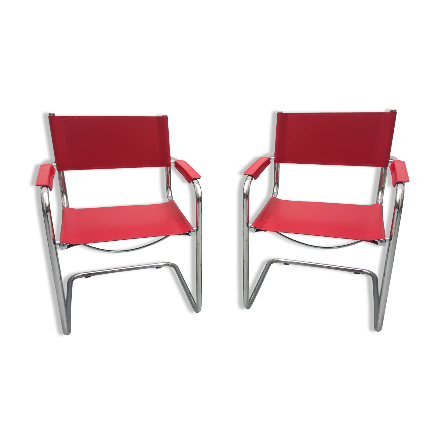 Pair of bahaus style armchairs