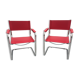Pair of bahaus style armchairs