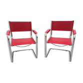 Pair of bahaus style armchairs