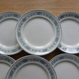 6 plates dessert in iron earth Moulin des loups model Pasteur