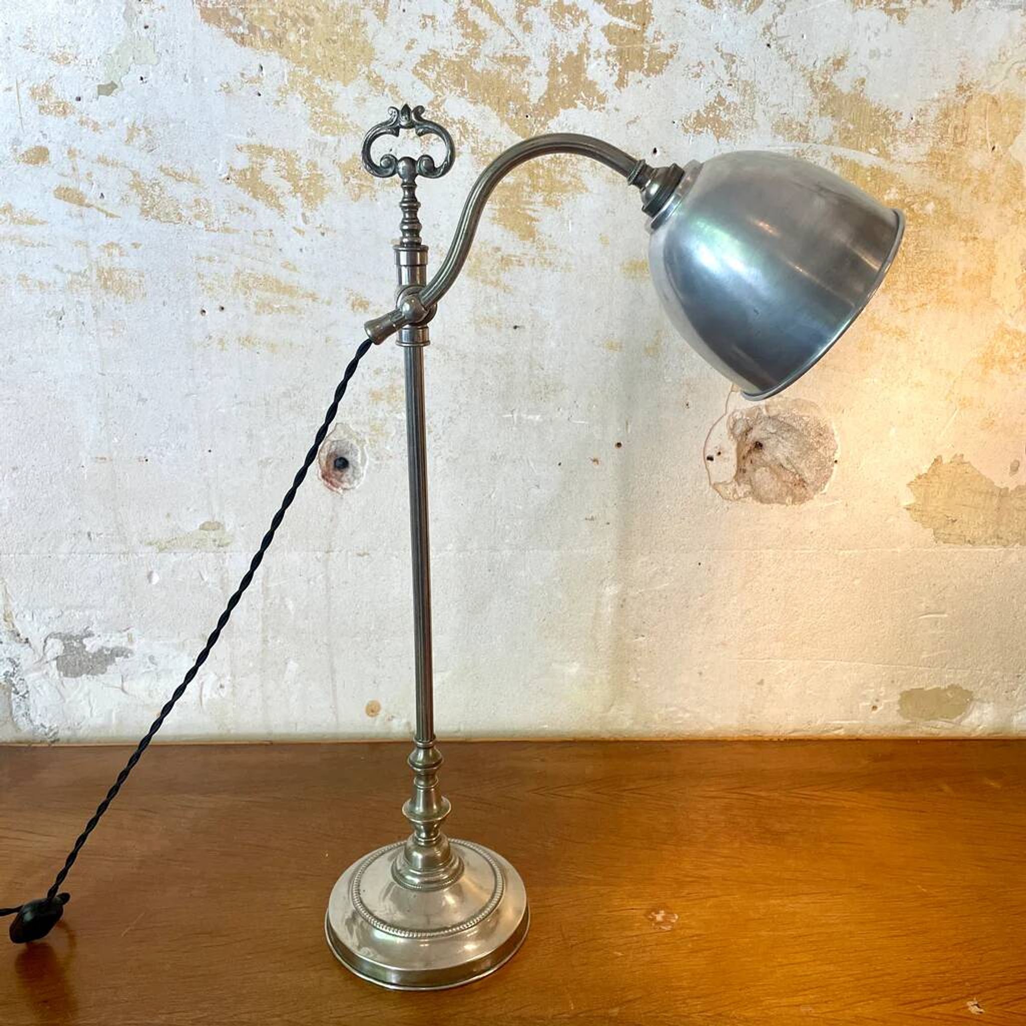Lampe de bureau réglable col de cygne années 30
