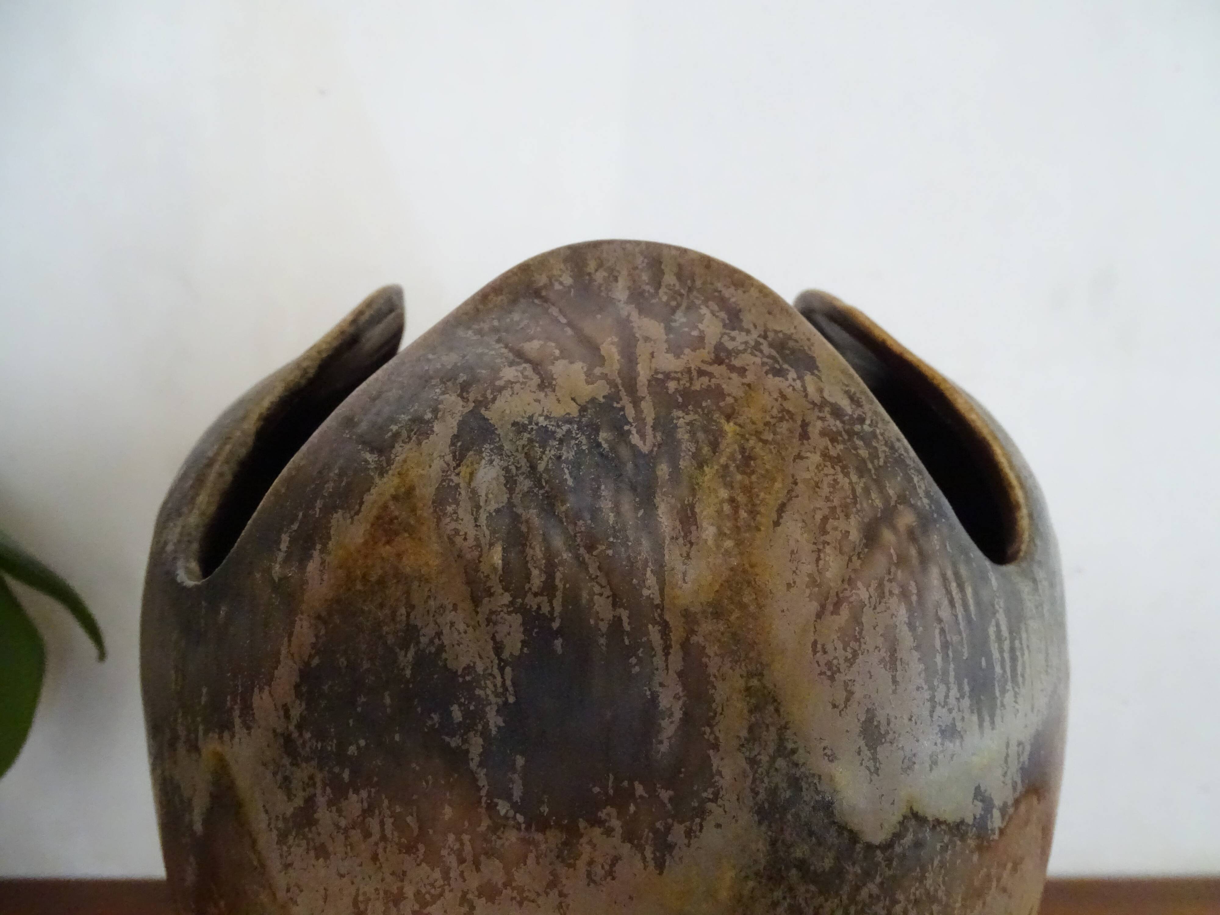 Vase en grès œuf d'allien  1960 vintage - Germany Dumler et Breiden