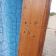 Large foot mirror made of natural Burmese teak