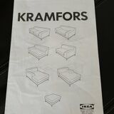 Black leather corner sofa – IKEA KRAMFORS – timeless design