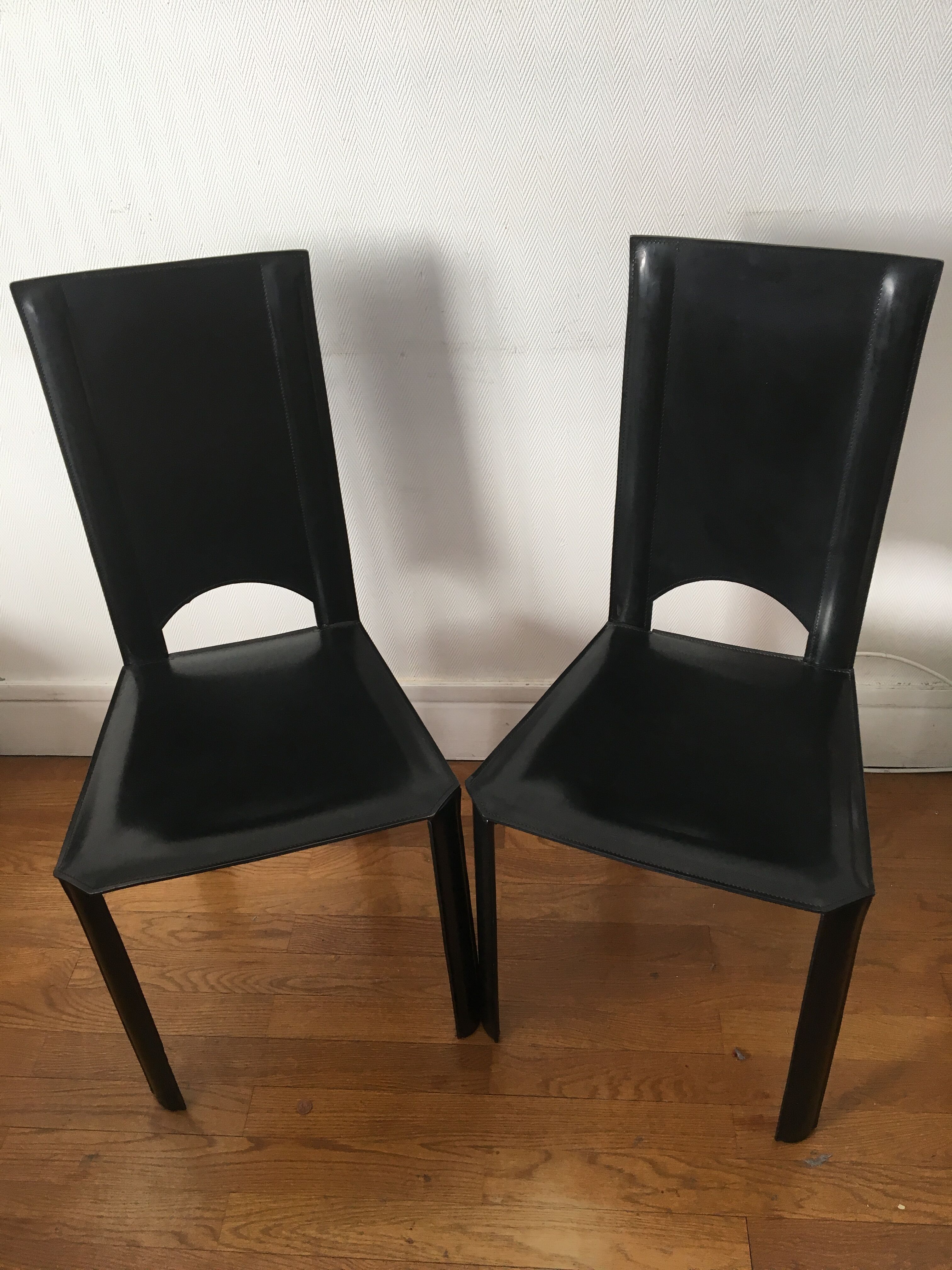 Pair of Couro of Brazil chairs