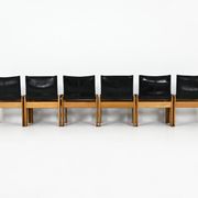 6 Monk dining chairs by Afra & Tobia Scarpa for Molteni, 1970