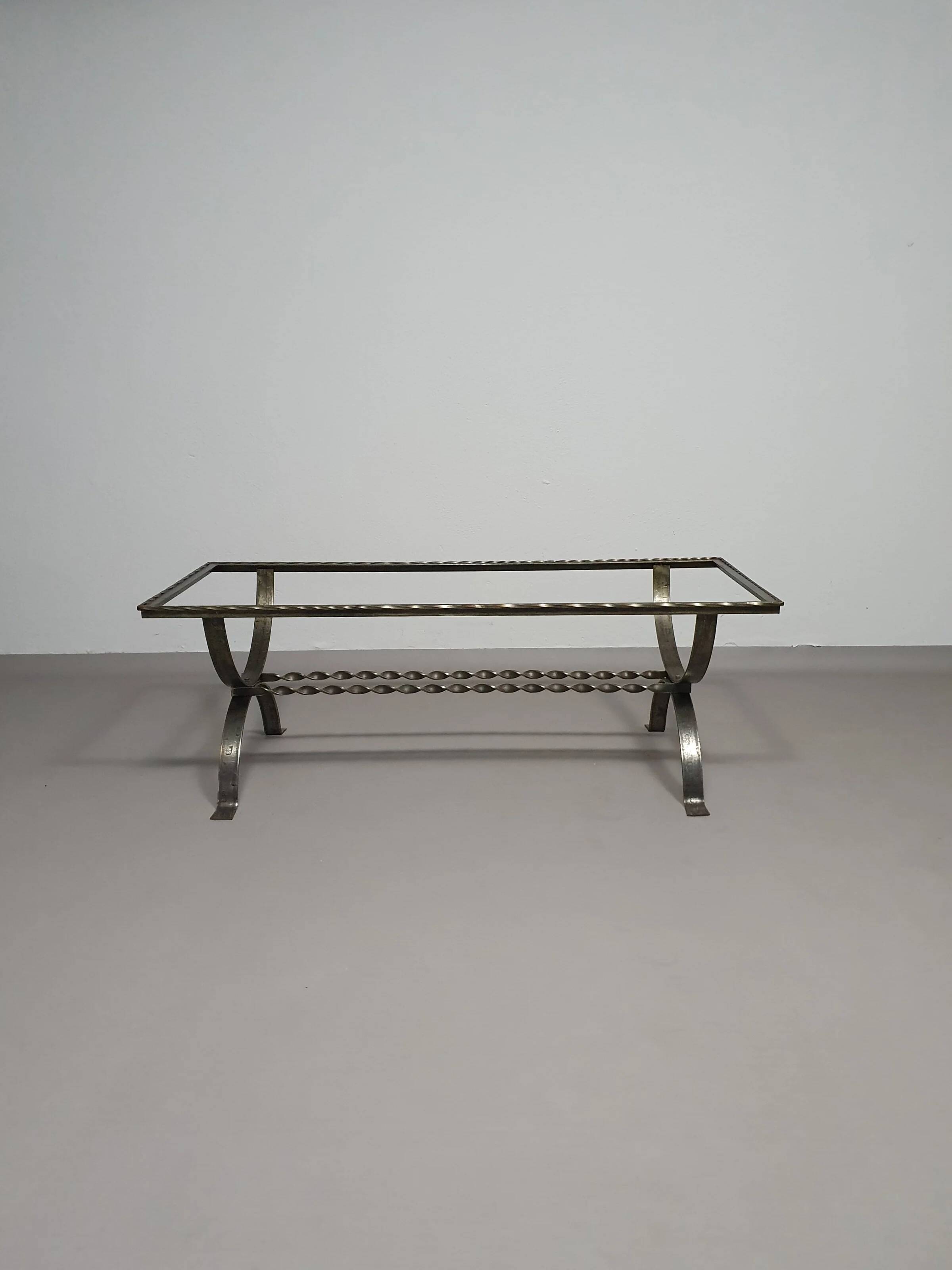 Table basse en résine/marbre années 70