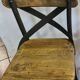 Set of 4 Industrial bar stool made of iron and wood