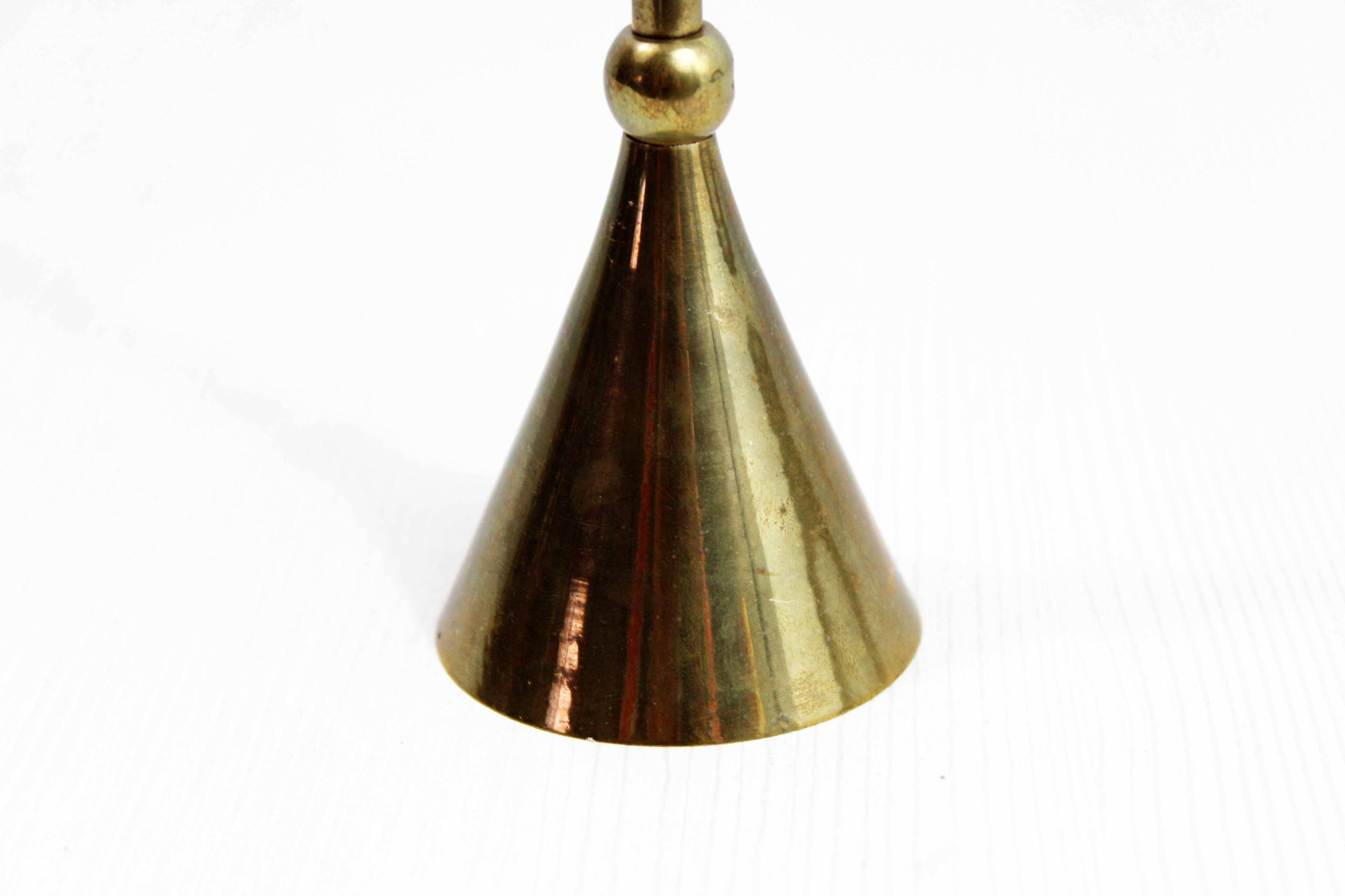 Scandinavian brass candle holder