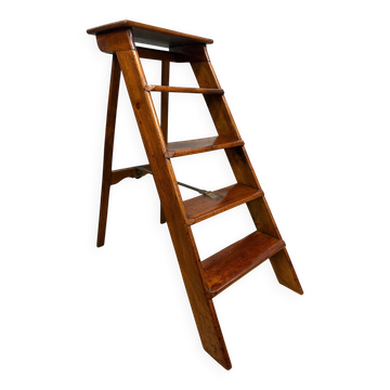 Escabeau de bibliothèque en noyer