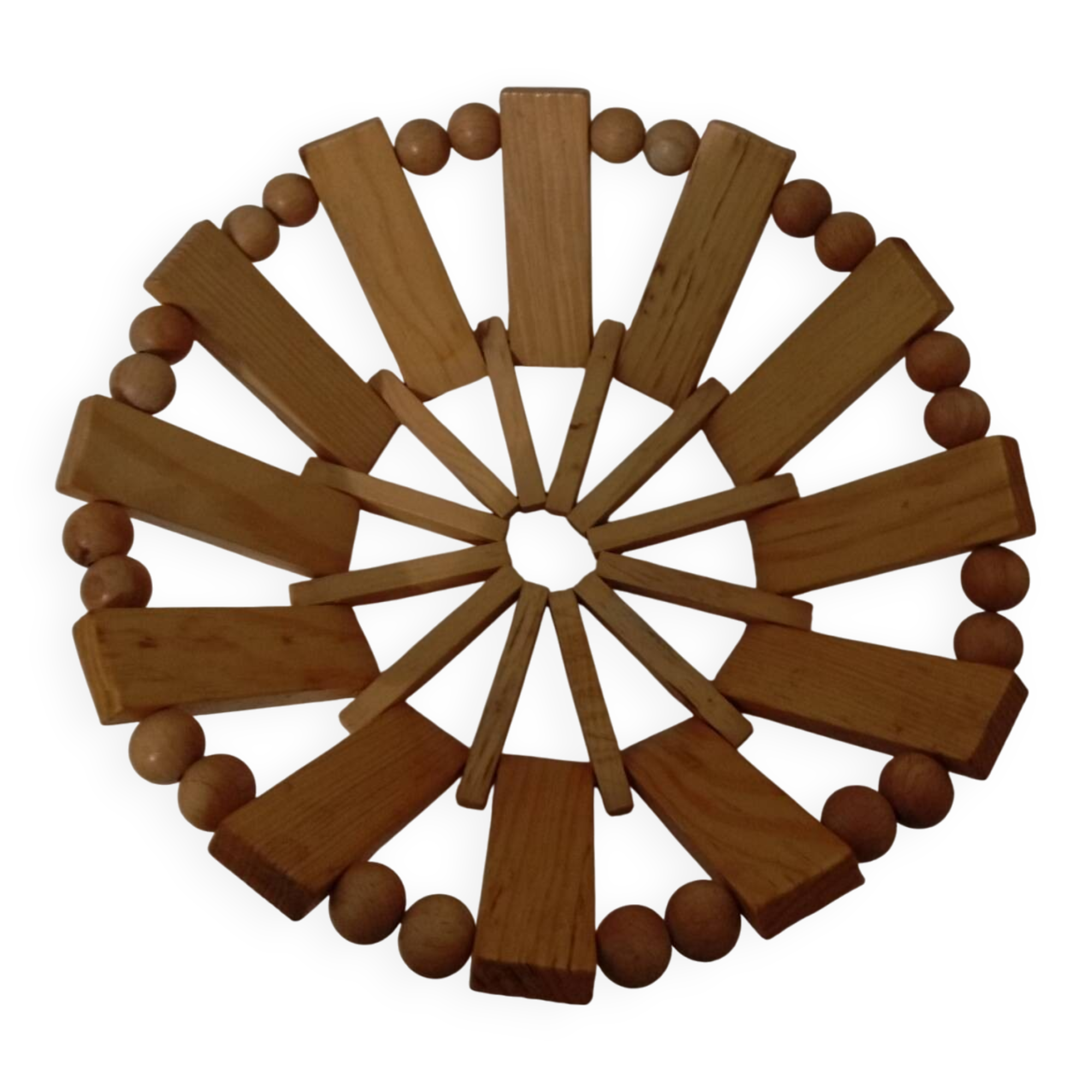 Olive wood fruit bowl