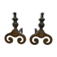 Pair of brass chenets
