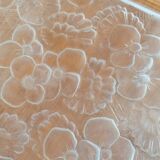 Serving dish in art deco frosted glass
