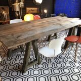 Farm table on trestles