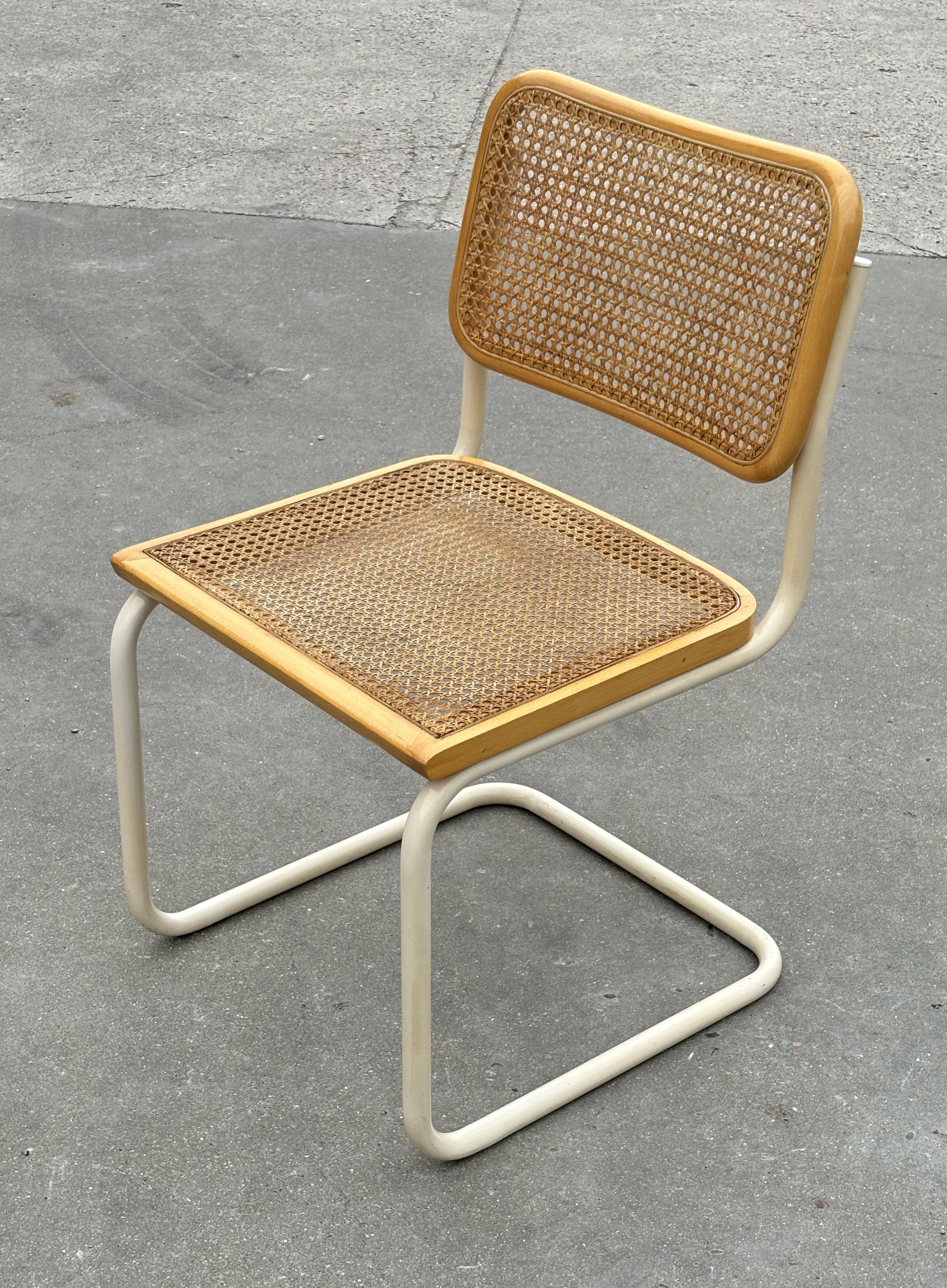 Set of 4 Cesca b32 model chairs in by Marcel Breuer Design