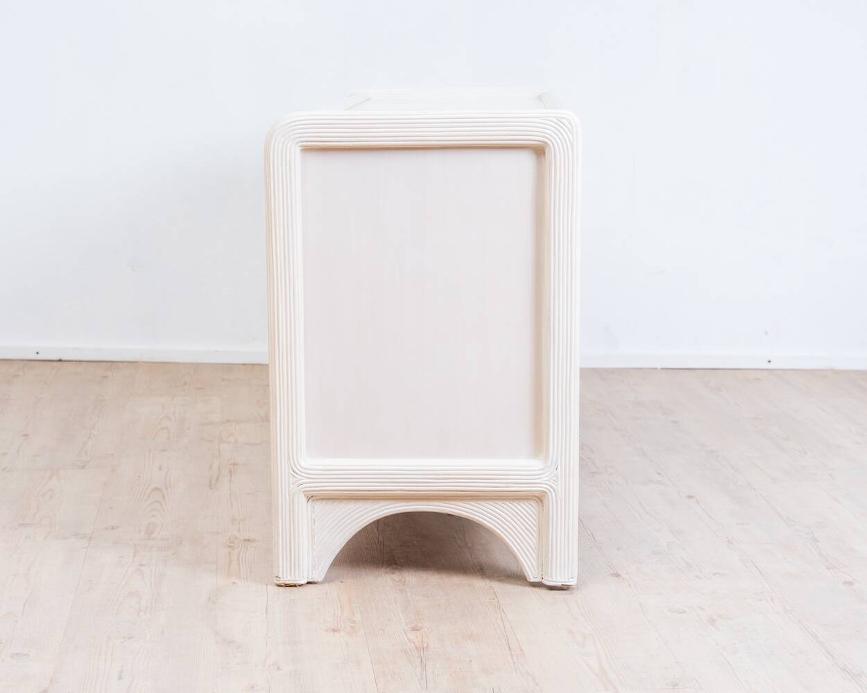 Enfilade Mid-Century Pencil Reed / en rotin, costal design des années 80.