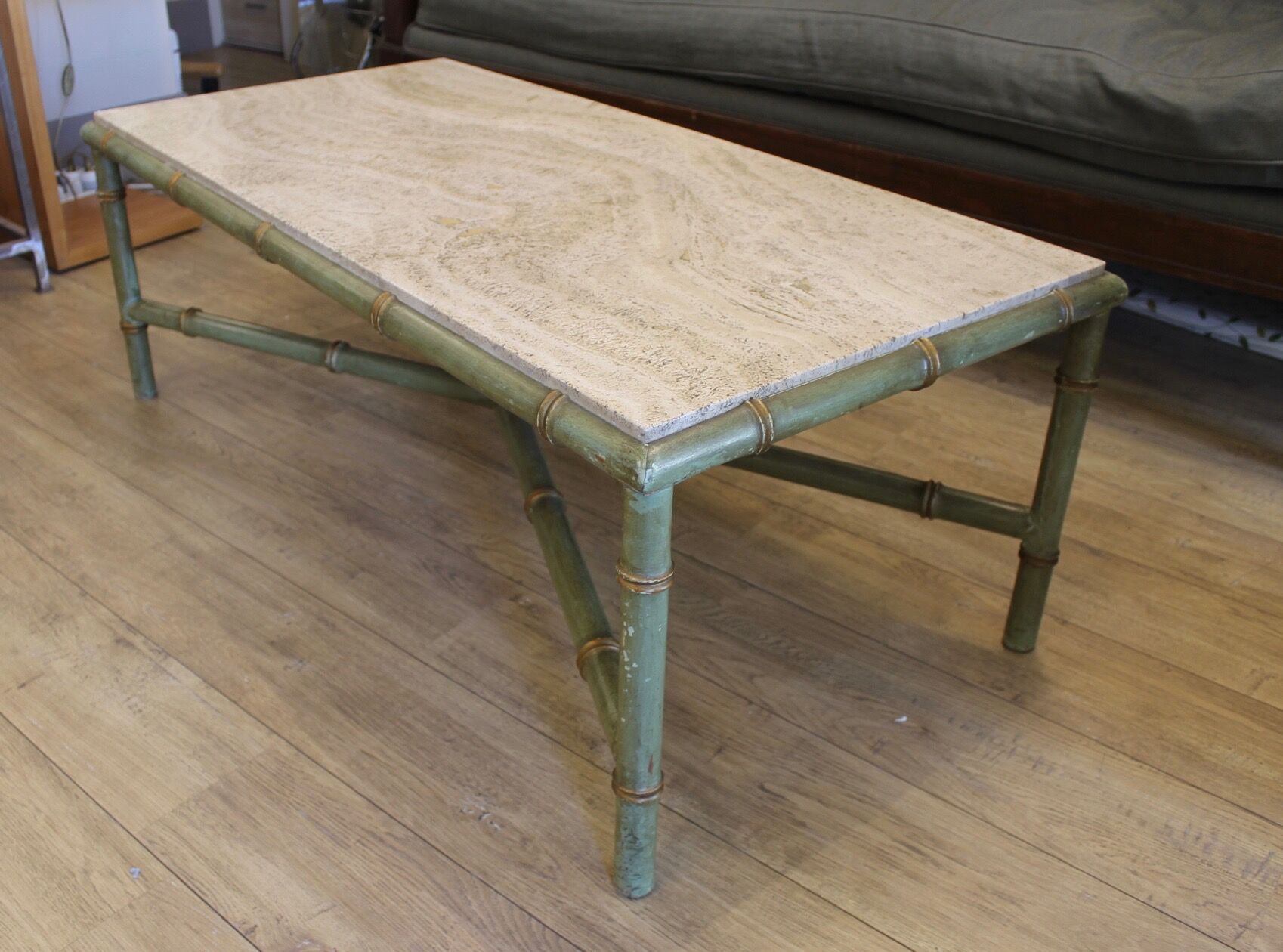 BAMBOO TABLE , TRAVERTINE XX EME