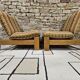 Pair of seats and a vintage ottoman 1970