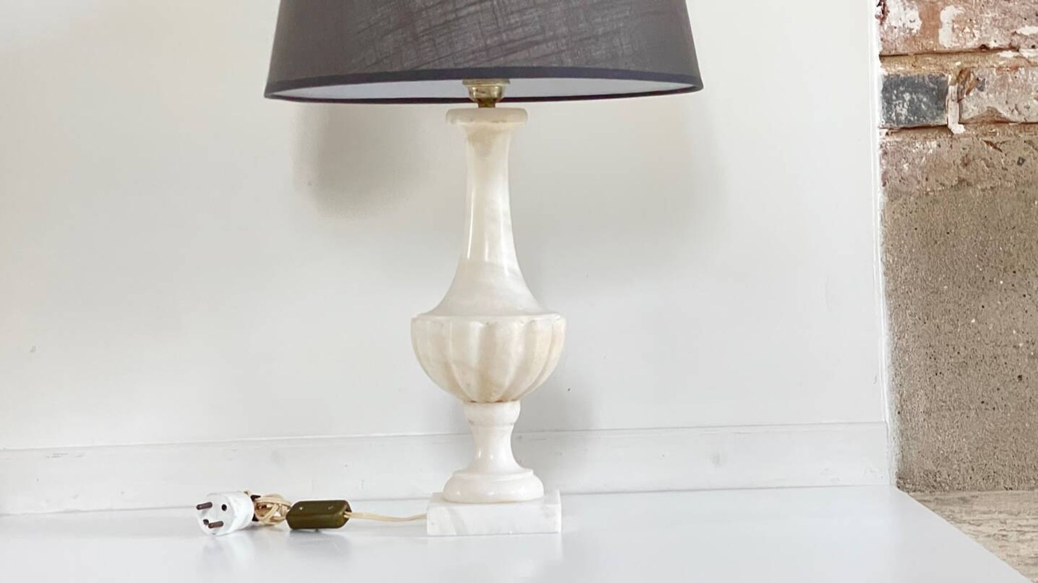 LAMPE Medicis Pierre d'ALBATRE Vintage