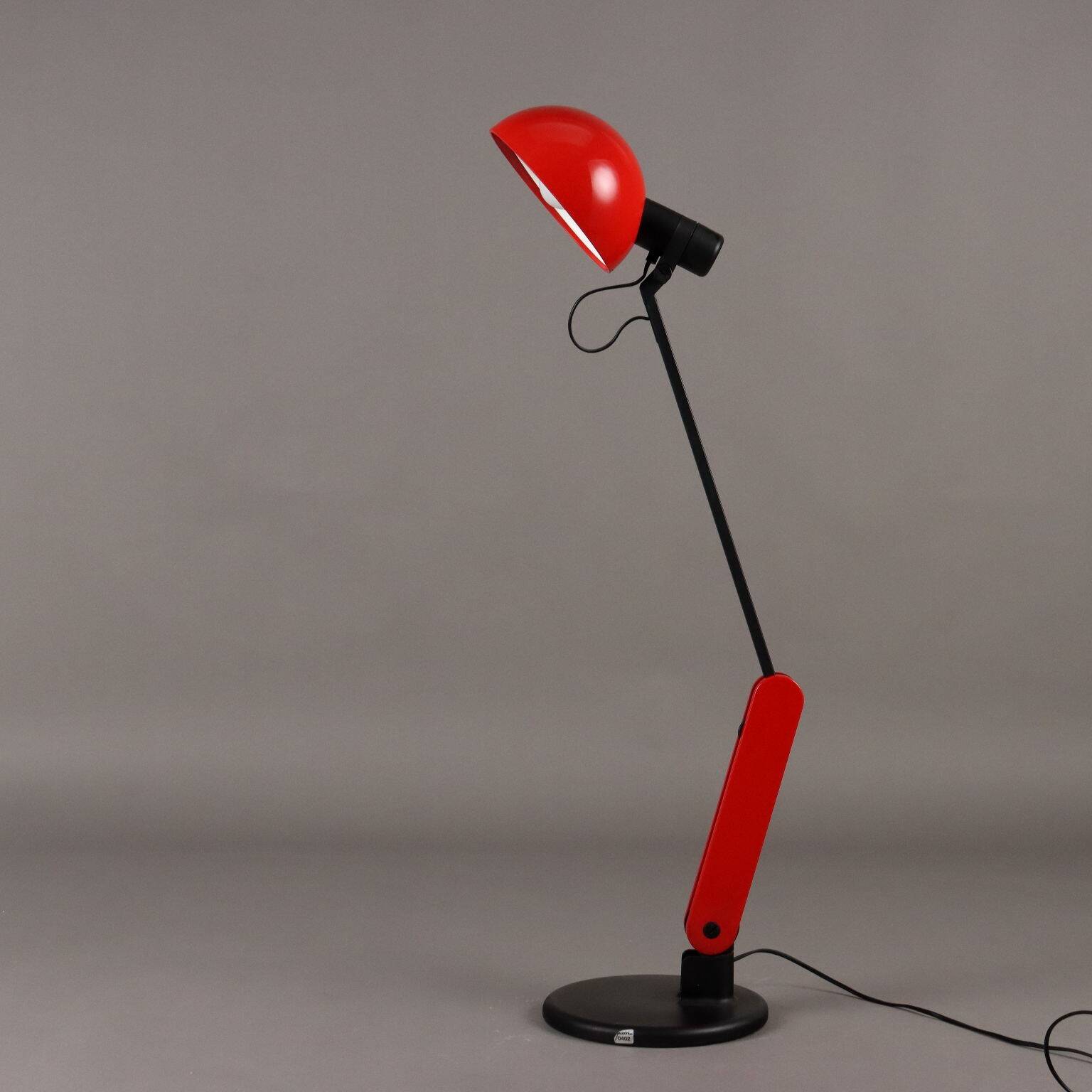 Guzzini Praxi lamp, vintage design by Bruno Gecchelin in aluminium, 1980s