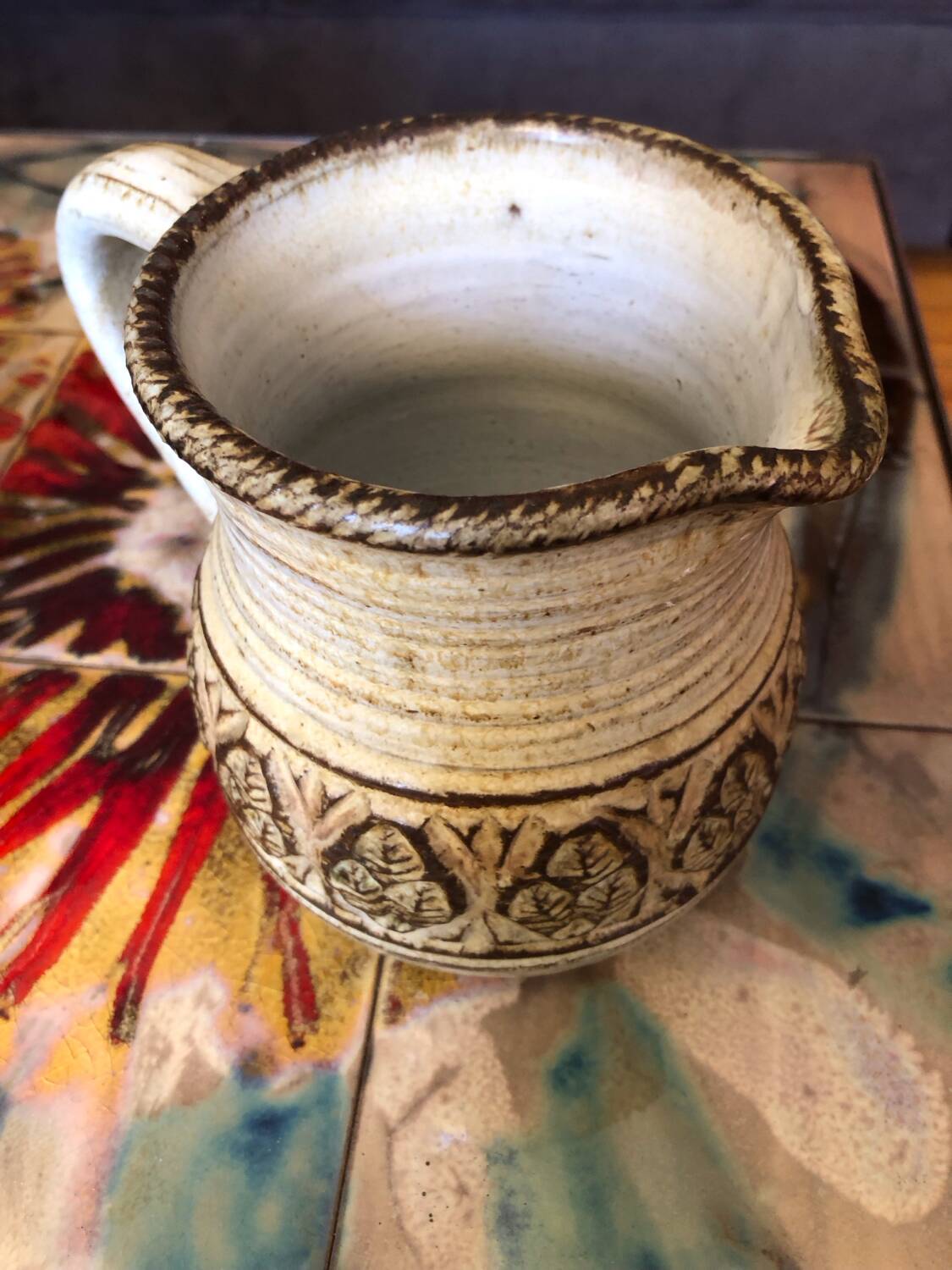 Vallauris ceramic pitcher signed GIRAUD Marcel