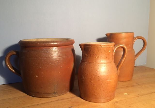Duo of sandstone jugs