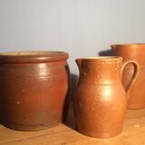 Duo of sandstone jugs
