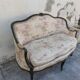 Sofa bench louis XV carved basket