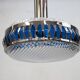 Vintage Chrome & Blue Pendant Lamp - 1970s Massive Belgium Lighting