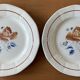 6 antique flat plates in Sarreguemines earthenware