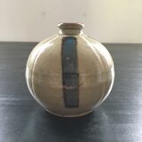 Grey and blue sandstone ball vase