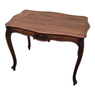 Louis XV style mid-style table in solid walnut