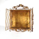 Decorative display case shelf in gilded metal 1940