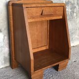 Modernist bedside in solid oak - 1950