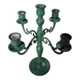 Antique green wrought iron chandelier