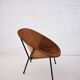 Vintage balloon suede easy chair, 1960s, Hungary